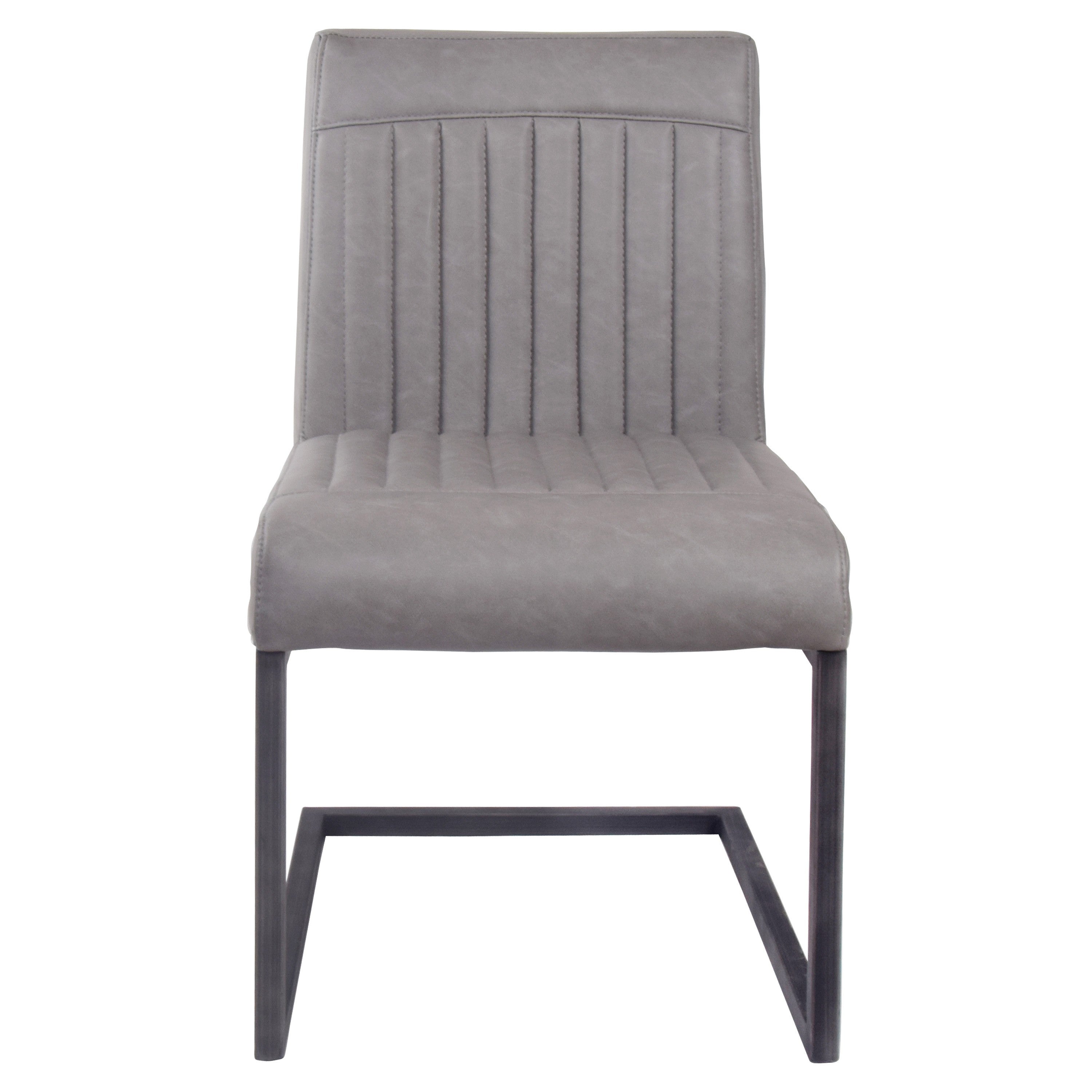 Ronan Polyurethane Dining Chair Antique Graphite Grey by Homeportonline