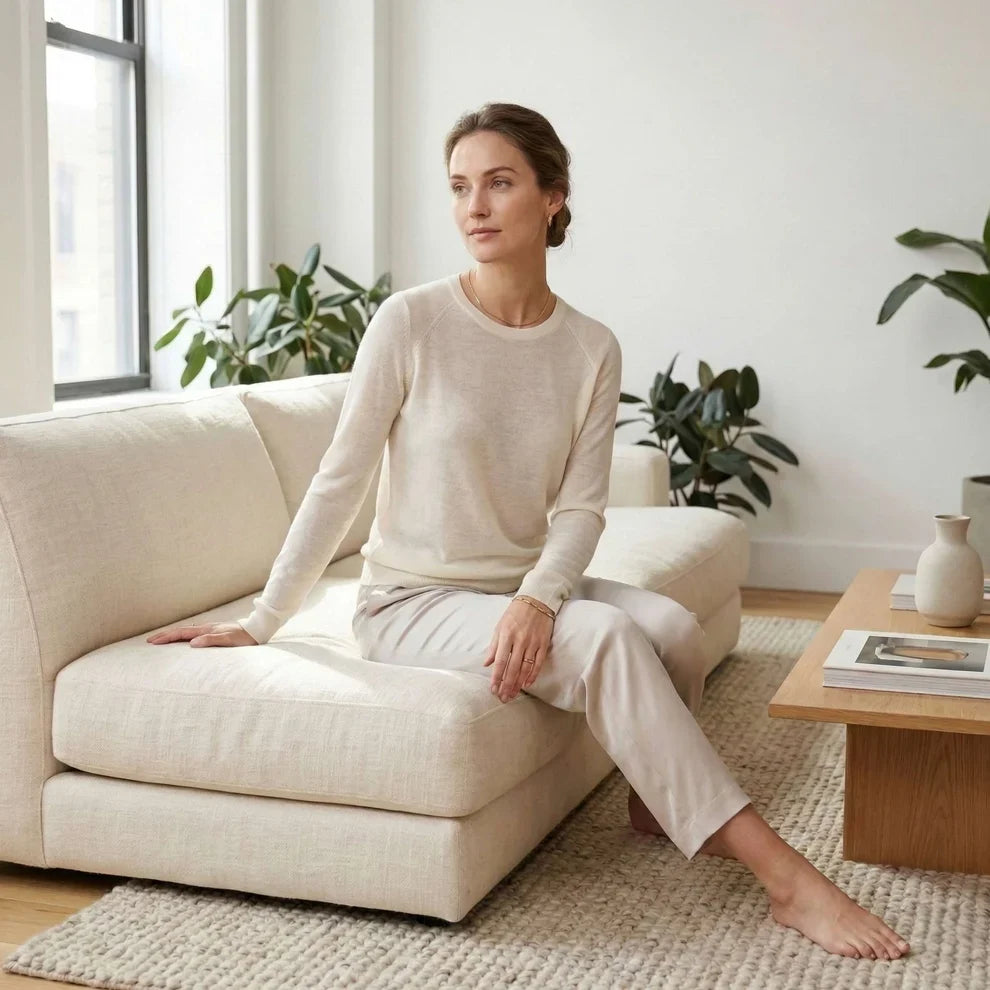 Lumusae Women's Sheer Cashmere Sweater