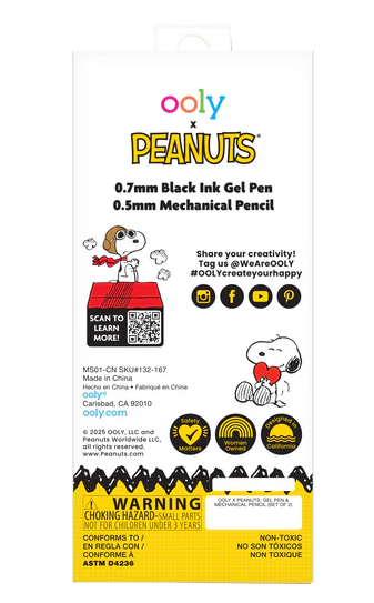 Ooly x Peanuts Gel Pen & Mechanical Pencil Set by Homeportonline