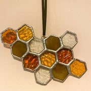 Mini Amber Honeycomb Suncatcher
