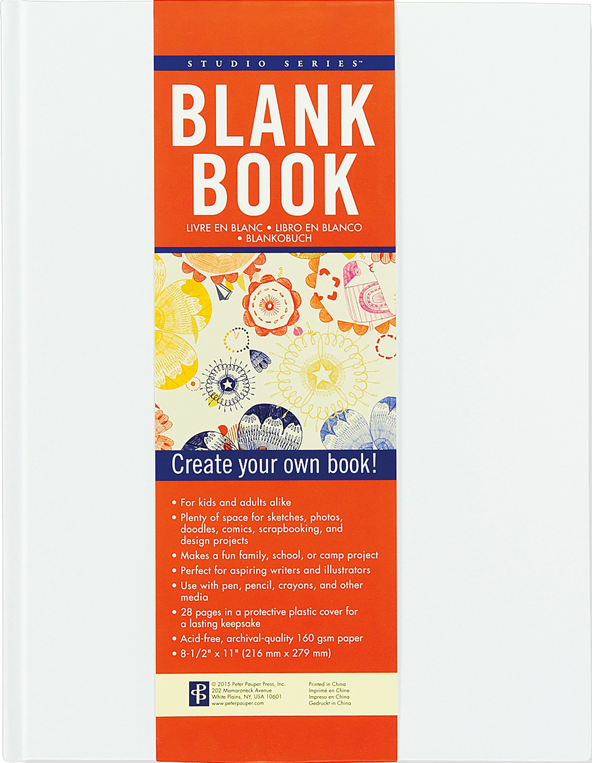Blank Book 8.5" x 11" Studio Series White by Homeportonline