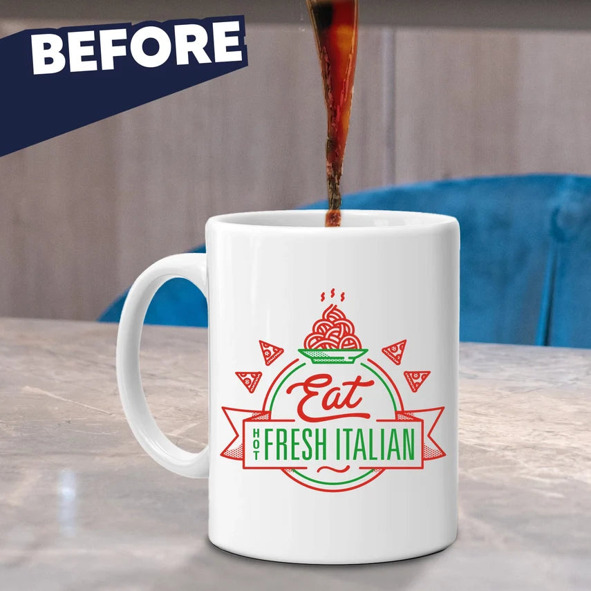 Rude Heat Change Mug - Eat Fresh Italian