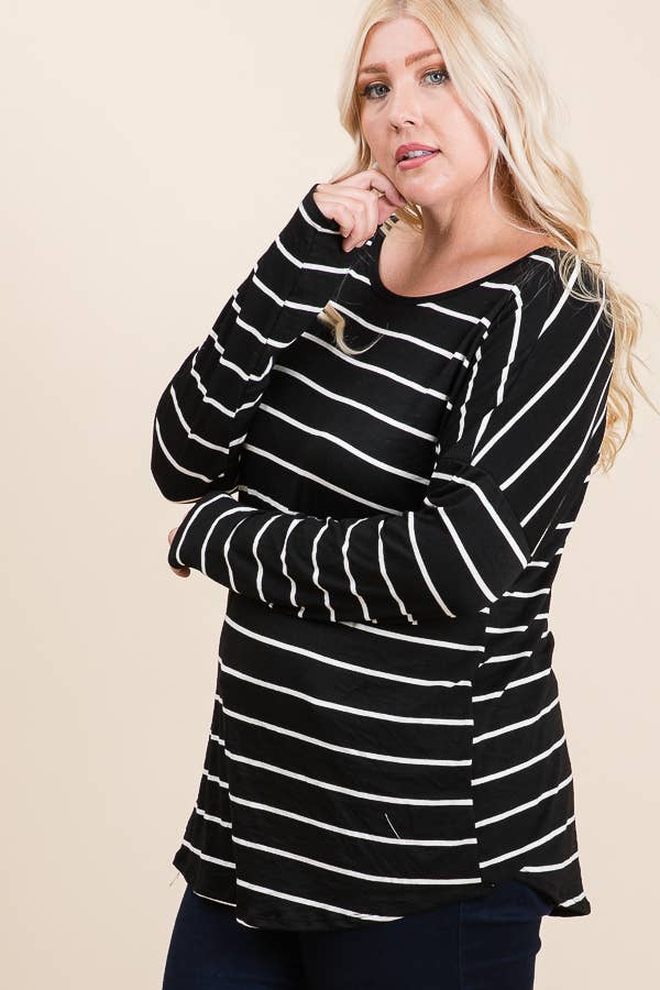 The Moment of the Truth Stripe Top by SidePony Boutique