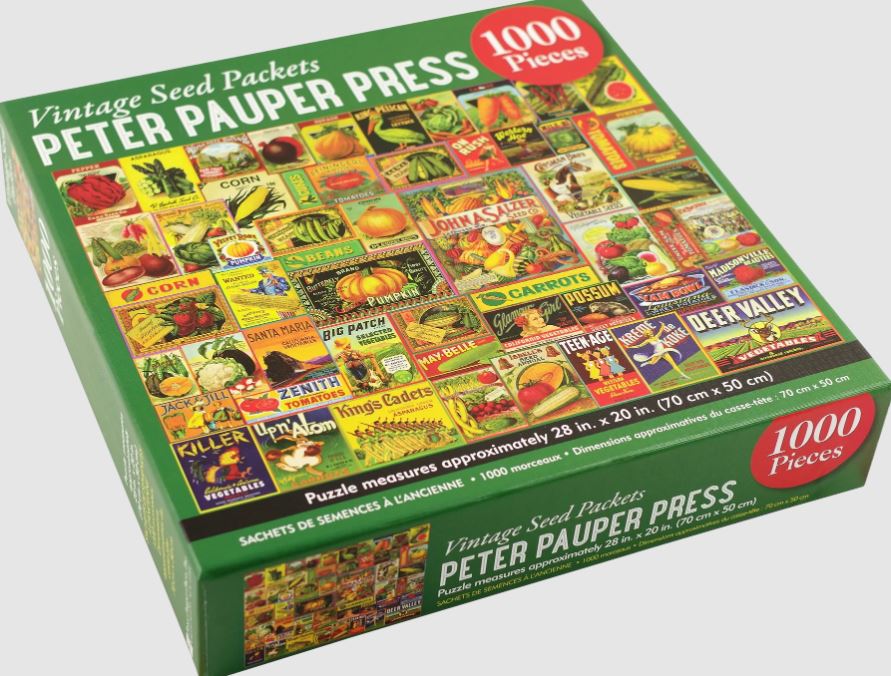 Puzzle 1000 Piece Vintage Seed Packets by Homeportonline