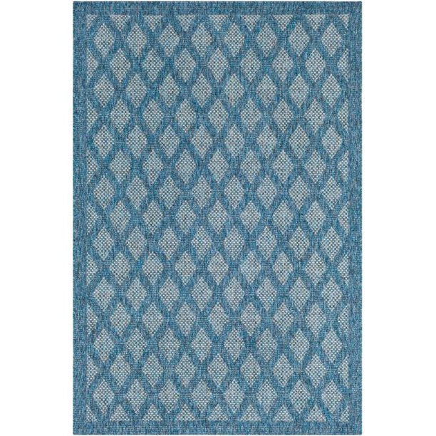 Marmaris 5' X 7'6" Outdoor Rug Sky Blue / Grey by Homeportonline