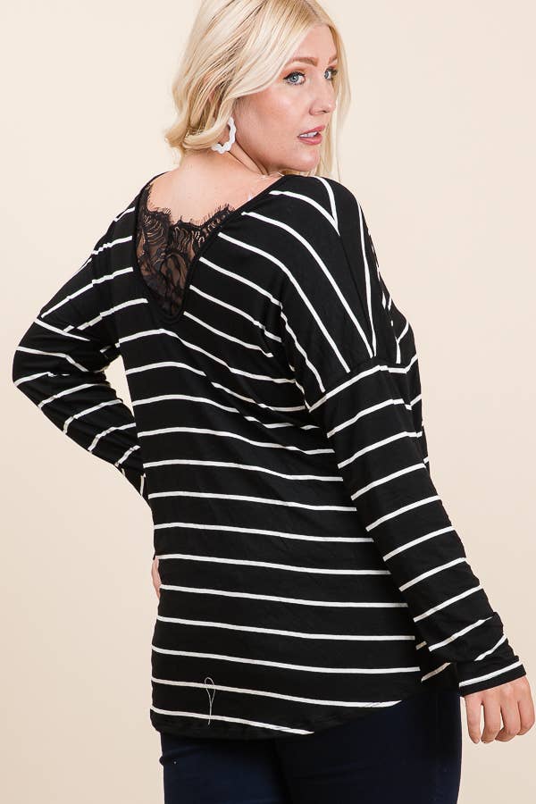 The Moment of the Truth Stripe Top by SidePony Boutique