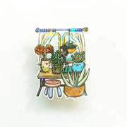 Chill Window Houseplants Holographic 3" Vinyl Sticker