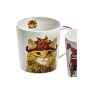 Paperproducts Design Cats in Hats Mug - Amanda - Cute Kitty Wearing Plaid Winter Cap