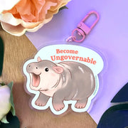 Moo Deng Acrylic Keychain