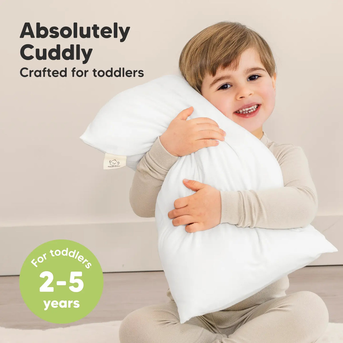 My Little Cuddly Toddler Pillow | Soft White