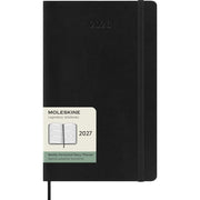 Moleskine Classic 12 Month 2027 Weekly Horizontal Planner, Soft Cover, Large (5 x 8.25), Black, 144 pages