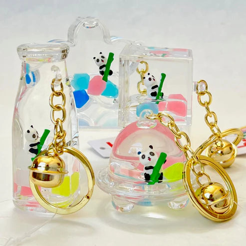 Keychain Charm Panda & Bamboo Floaty in Various Containers - Sold Individually by Homeportonline