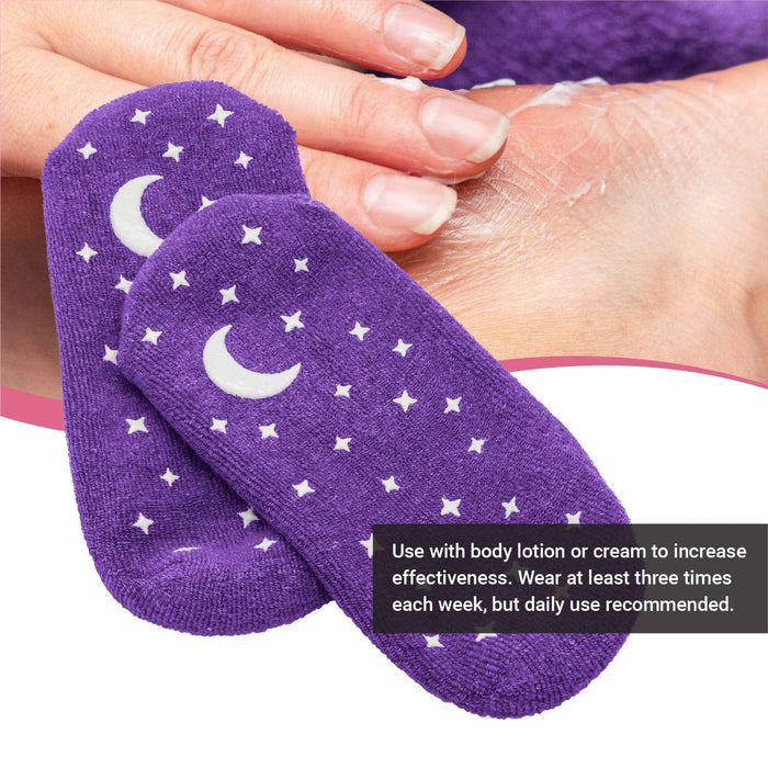 Gel Socks with Essential Oil Infused Gel Lining: Lavender in Purple
