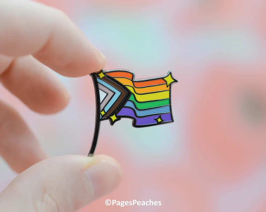 Progress Pride Hard Enamel Flag Pin
