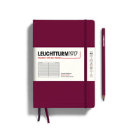 Notebooks - Medium (A5) Port Red Hardcover Ruled by Homeportonline