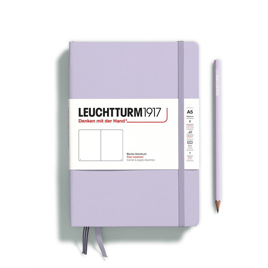Notebooks - Medium (A5) Lilac Hardcover Plain by Homeportonline