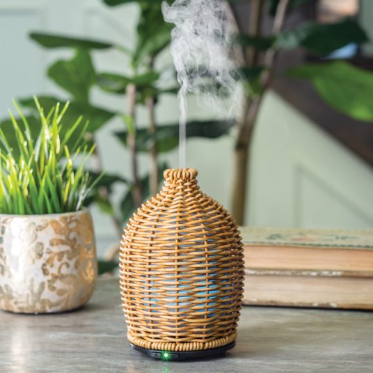 Essential Oil Diffuser - Ultrasonic - Wicker Vase by Homeportonline