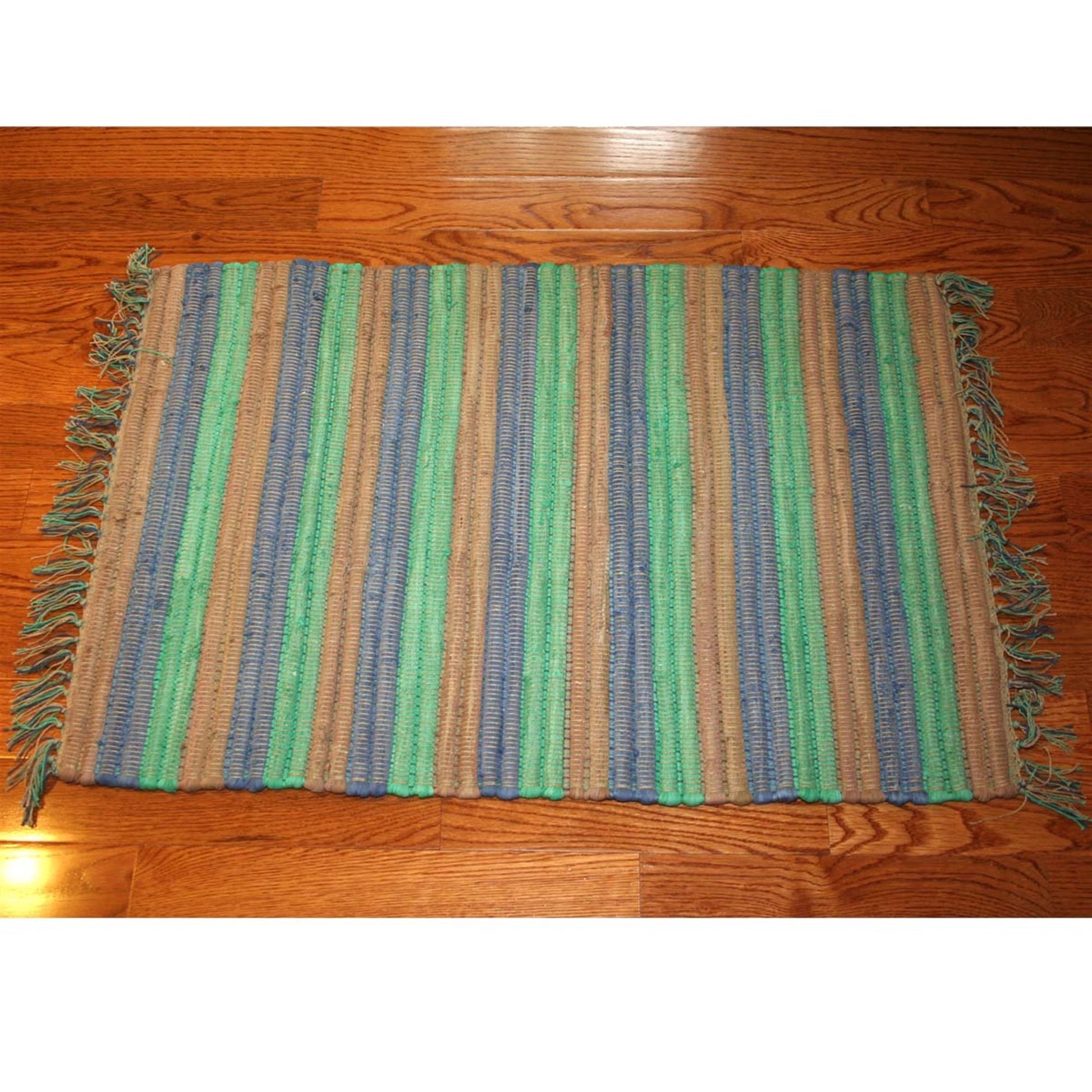 Rug Striped Nubby Multi 3'x5' by Homeportonline
