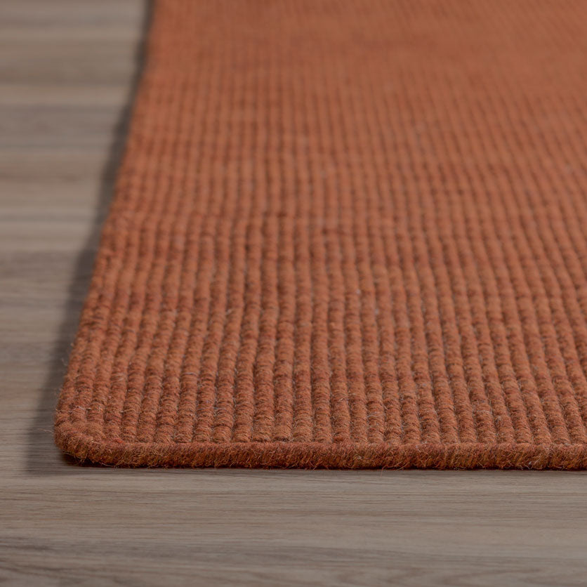 Monaco Boucle Wool Rug Paprika 3'6" x 5'6" by Homeportonline