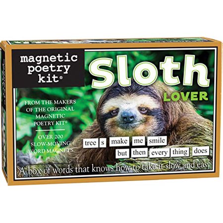 Magnetic Poetry - Sloth Lover Kit - Words for Refrigerator - Write Poems and Letters on the Fridge - Made in the USA