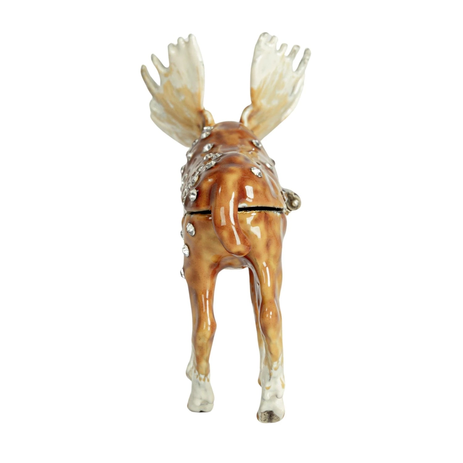 Trinket Box Enameled Metal Moose 3.5"l x 2.75"h by Homeportonline