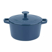 Pot - Enameled Cast Iron Casserole 3qt Round, Provencal Blue by Homeportonline