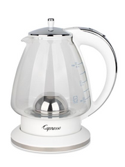Electric Tea Kettle - H2o Plus 6 Cup Glass WHT Base by Homeportonline
