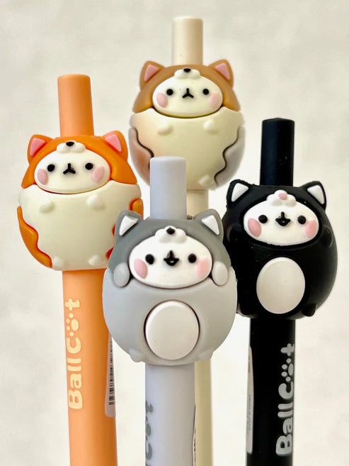 Gel Pen Retractable Click Ball Cat (Sold Individually) by Homeportonline