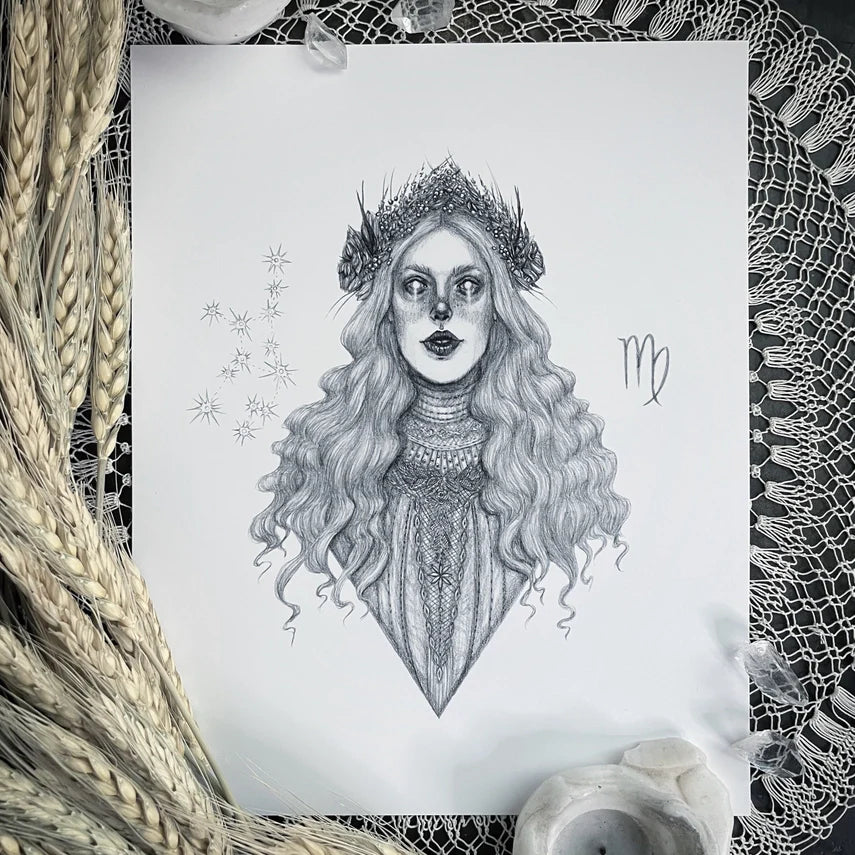 Zodiac Goddess Fine Art Print - Astrology