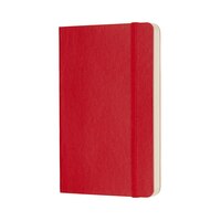 Moleskine Classic Notebook, Pocket, Plain, Scarlet Red, Soft Cover (3.5 X 5.5).