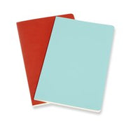 Moleskine Volant Journal, Large, Plain, Coral Orange/Aquamarine Blue (5 x 8.25)
