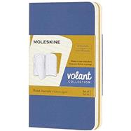Moleskine Volant Journal, XS, Ruled, Forget Blue/Amber Yellow (2.5 x 4.25)