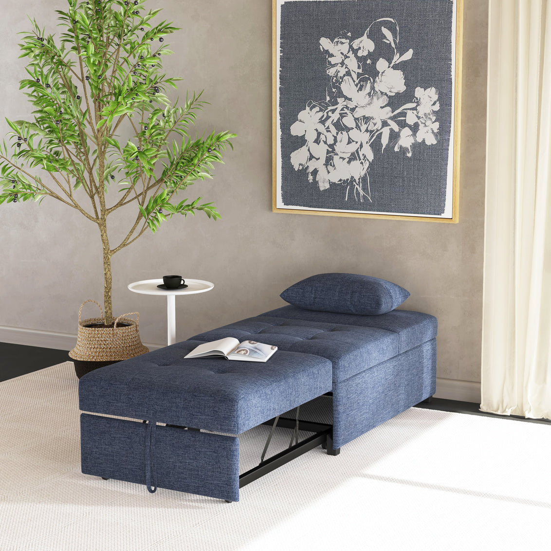 Dozer Sleeper Chair Blue by Homeportonline