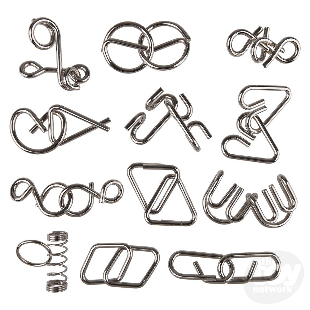 Brain Teaser IQ Puzzle Wire Metal Boxed 2" (Sold Individually) by Homeportonline