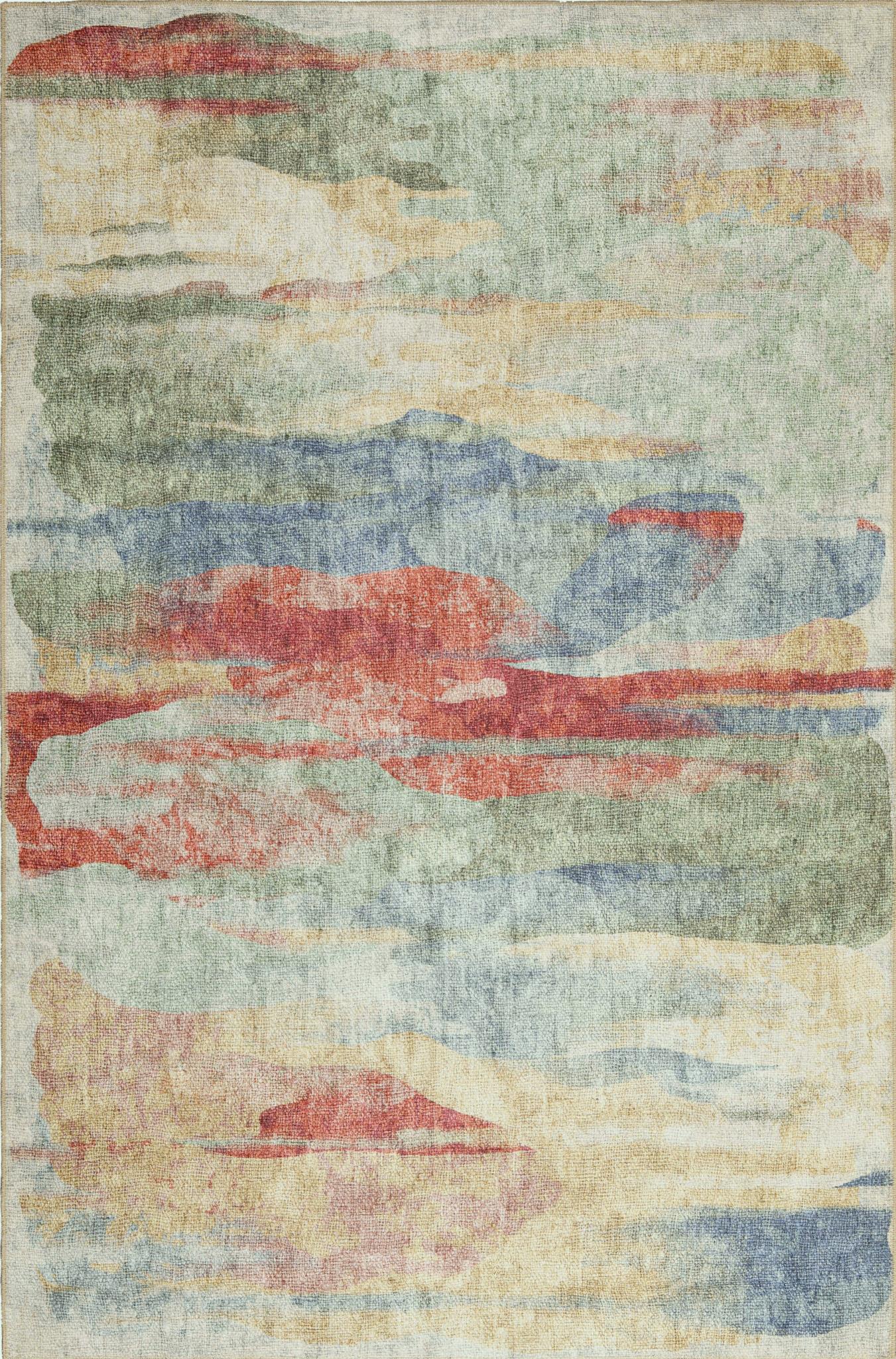 London Mirage Multi Color Washable Rug 5' x 7'6" by Homeportonline