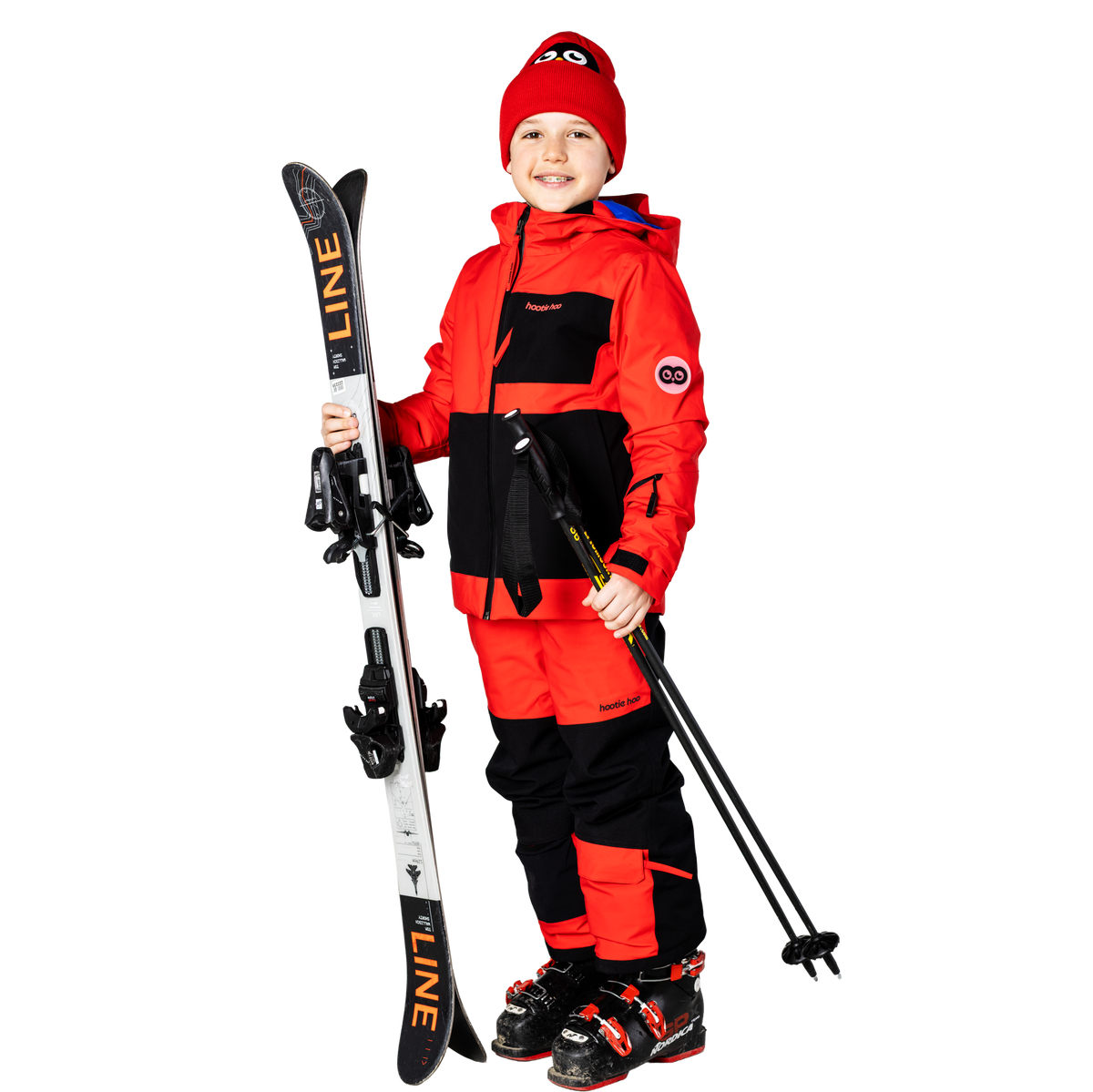 Kids Pinnakle Insulated Jacket - True Red/Raven Black