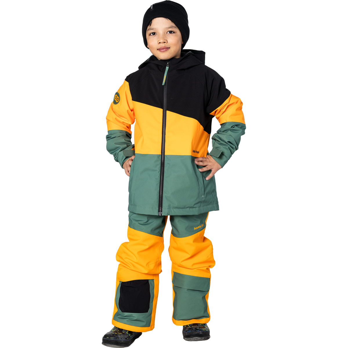 Kids Spruce Insulated Jacket - Raven Black/Marigold/Cedar