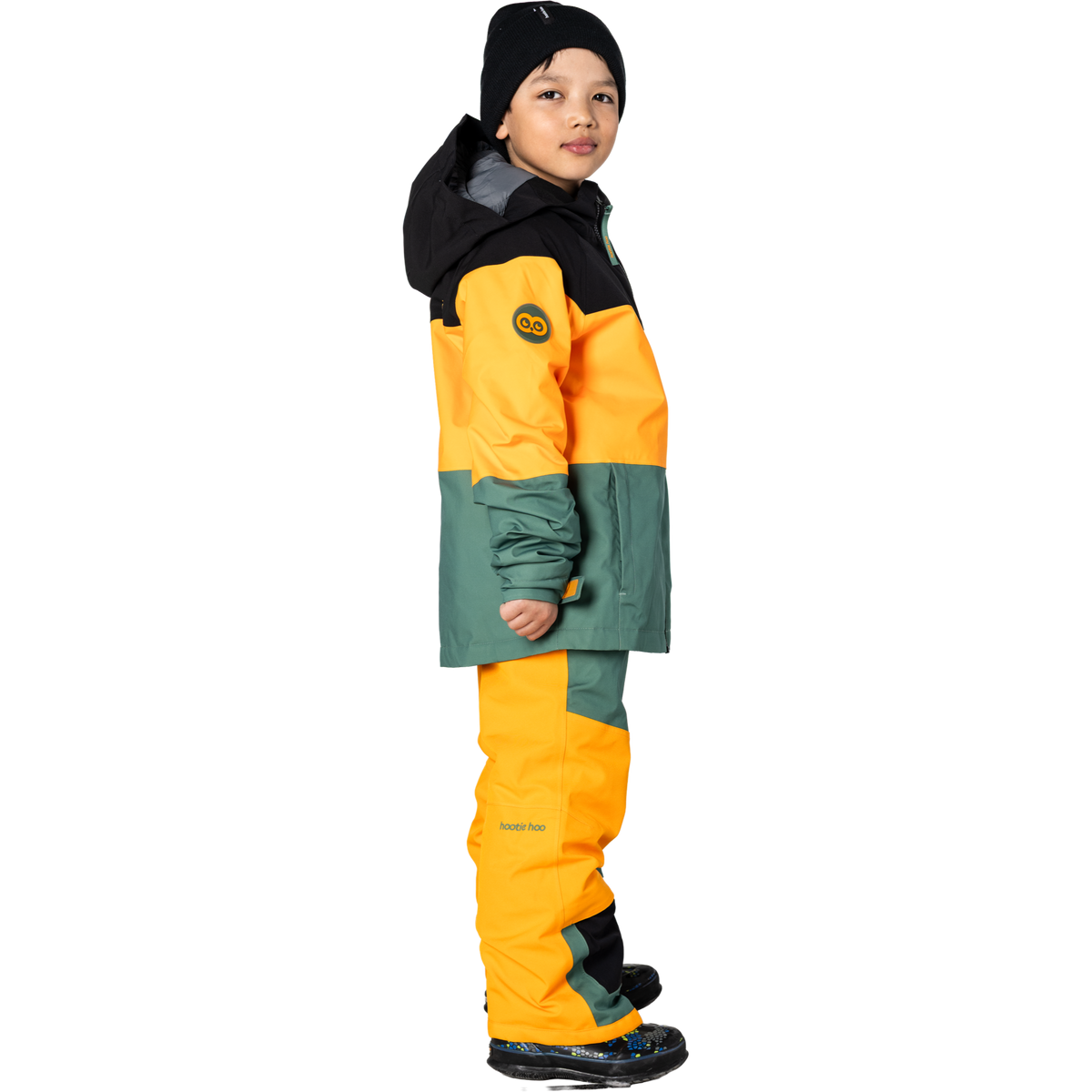 Kids Spruce Insulated Jacket - Raven Black/Marigold/Cedar