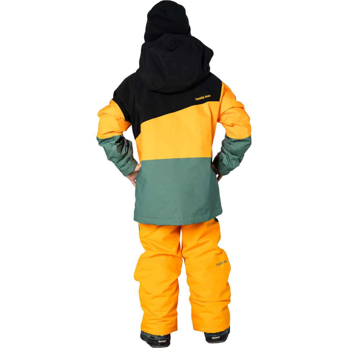 Kids Spruce Insulated Jacket - Raven Black/Marigold/Cedar