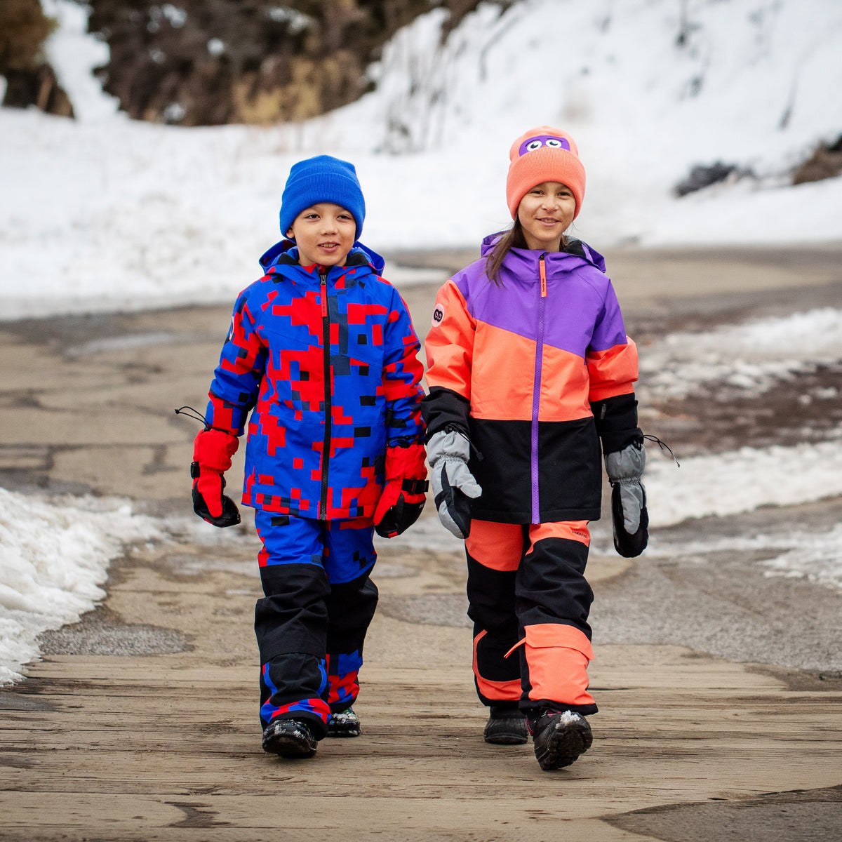 Kids Spruce Insulated Jacket - Grape/Coral/Raven Black
