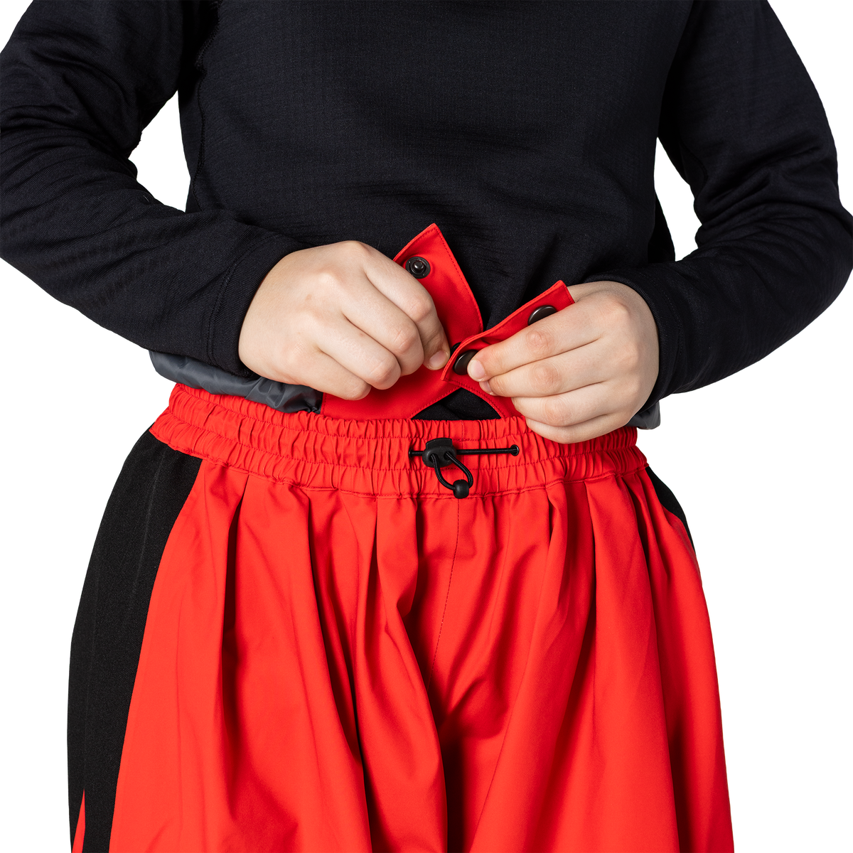 Kids Steeze 2L Shell Pants - True Red/Raven Black