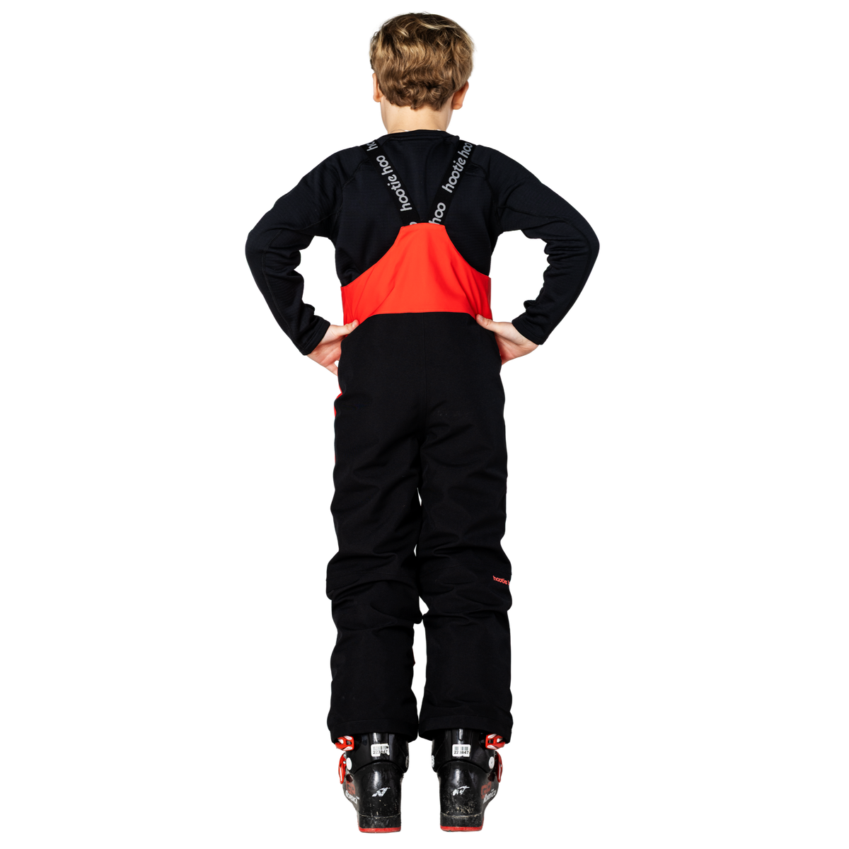 Kids Pinnakle Insulated Bib Snow Pants - True Red/Raven Black