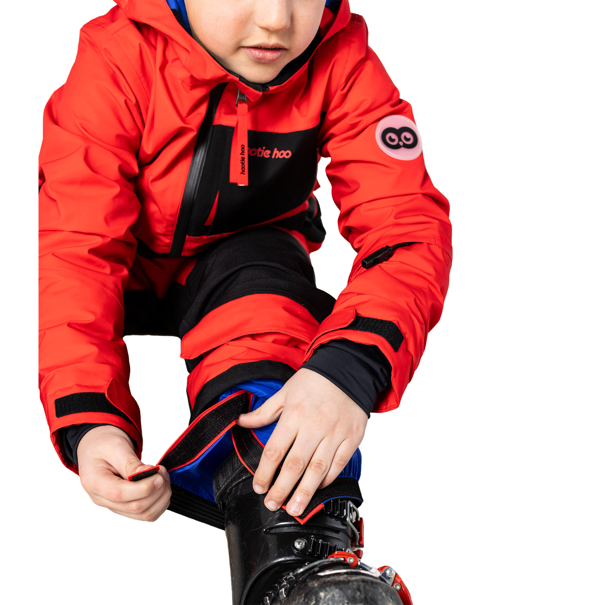 Kids Pinnakle Insulated Bib Snow Pants - True Red/Raven Black