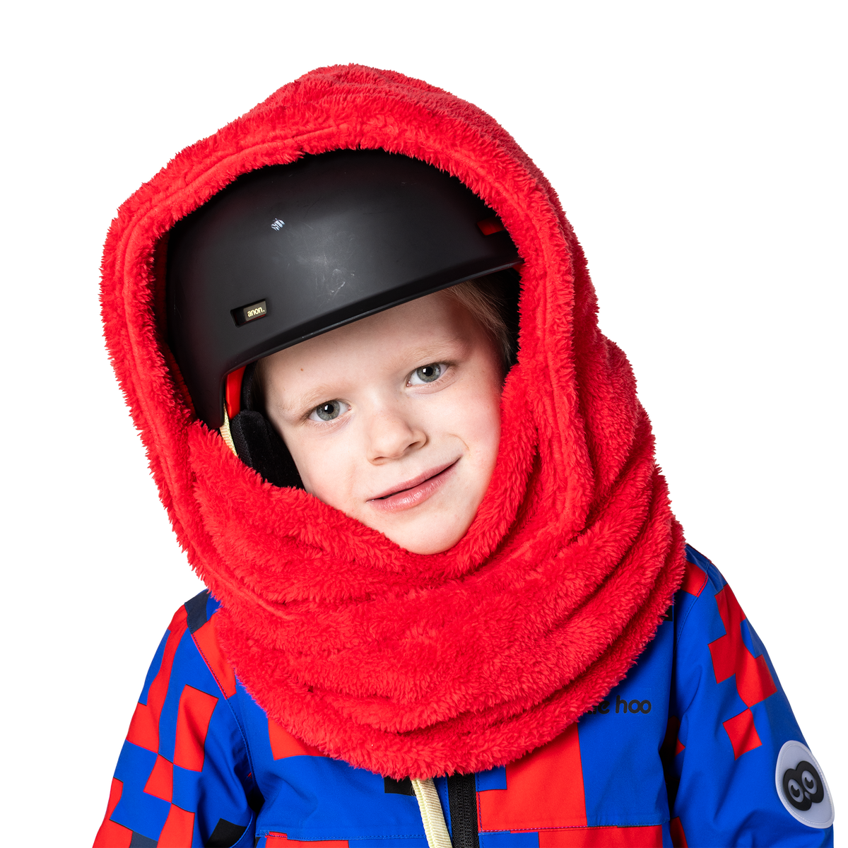 Kids Kozy Fleece Hood - True Red