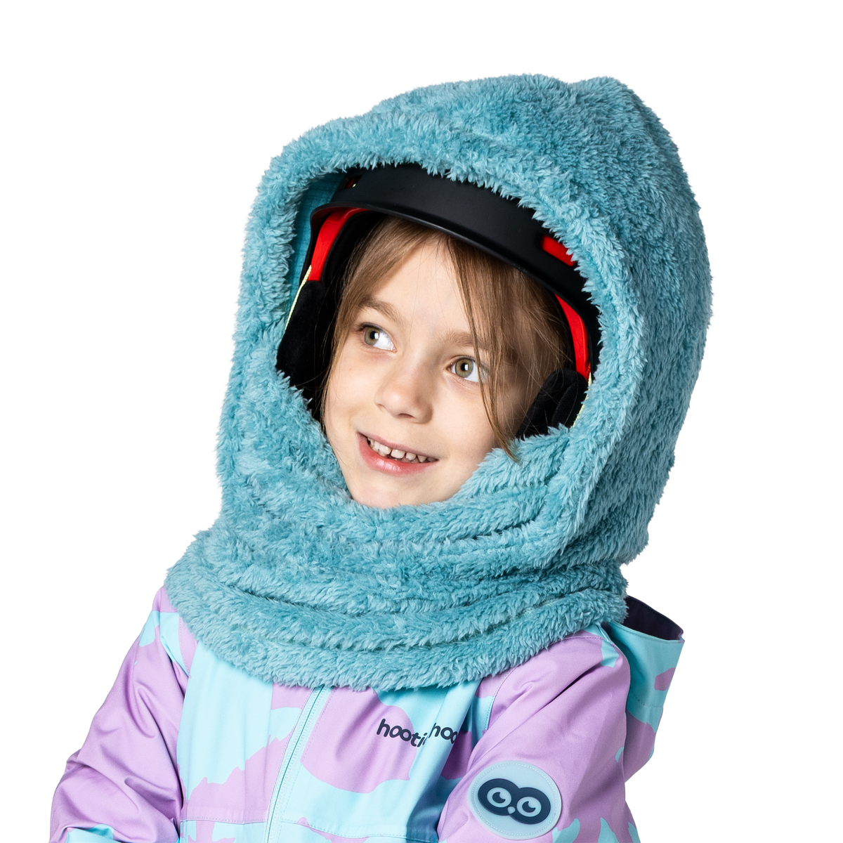 Kids Kozy Fleece Hood - Turquoise