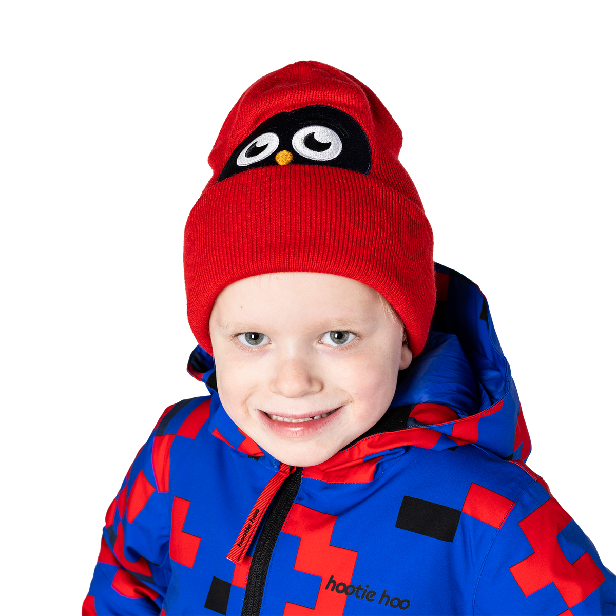 Kids Owlet Beanie - True Red