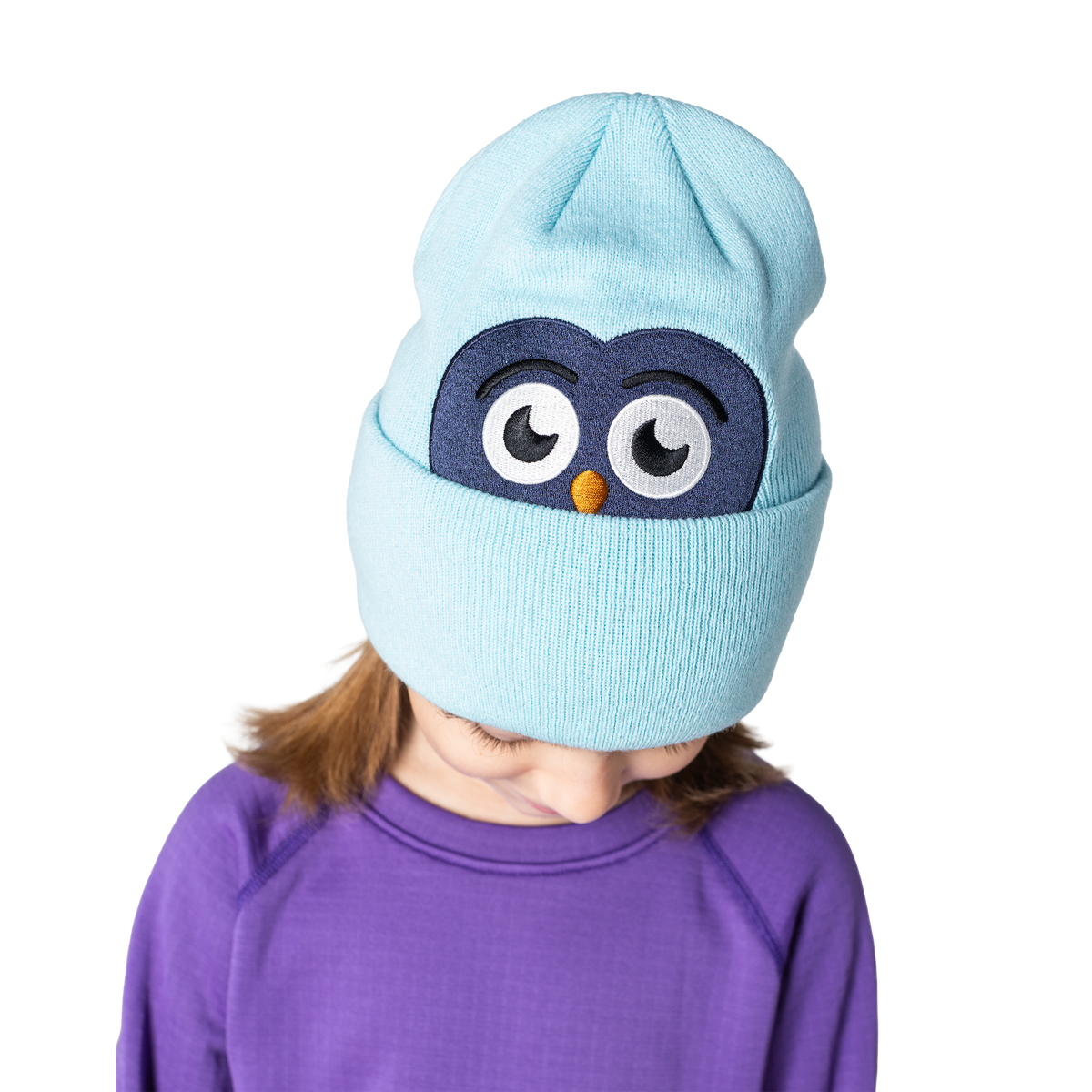 Kids Owlet Beanie - Turquoise