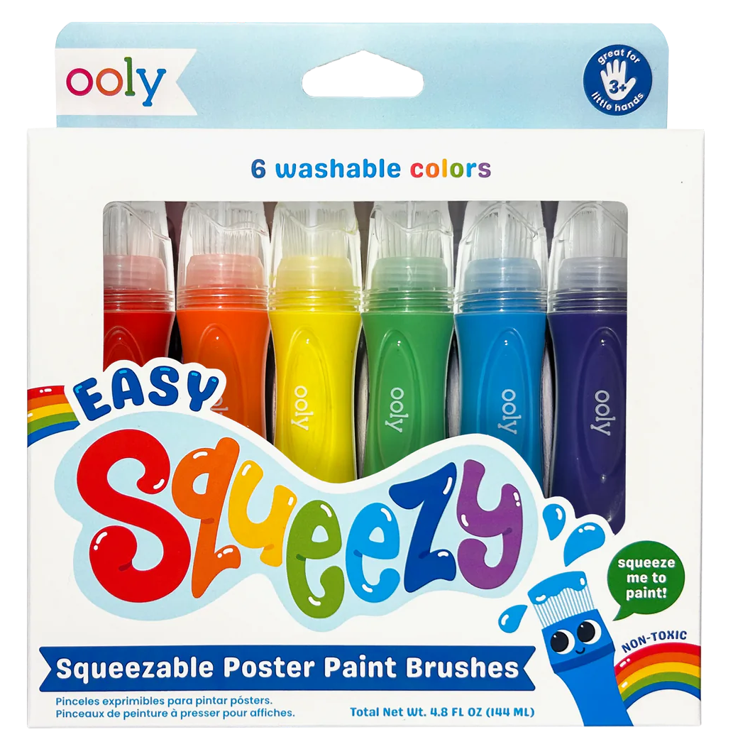 Easy Squeezy Poster Paint Brushes Set of 6 by Homeportonline