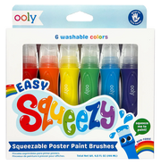 Easy Squeezy Poster Paint Brushes Set of 6 by Homeportonline