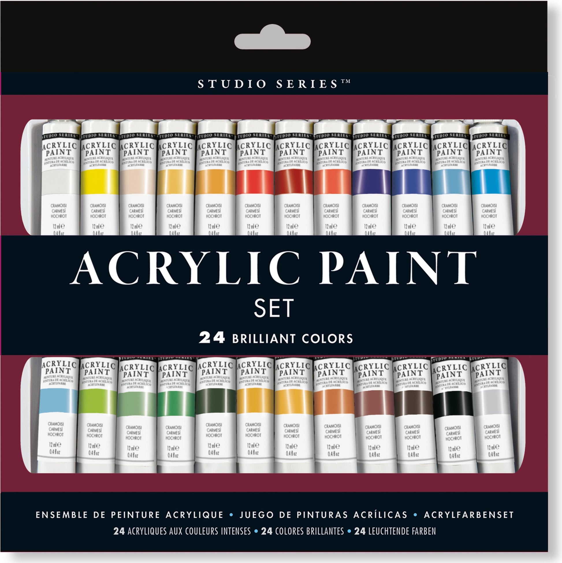 Art Center Paint Set Acrylic 24 Color 12ml Tubes by Homeportonline
